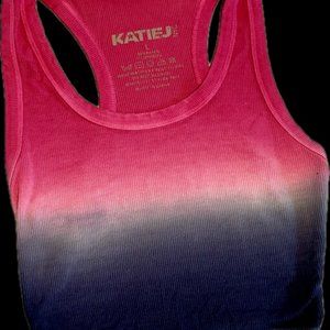 Katie J NYC Livi Crop Tank Dip Dyed Size L (12)